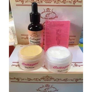 Combo serum và Bộ kem colagen Plus Vit E