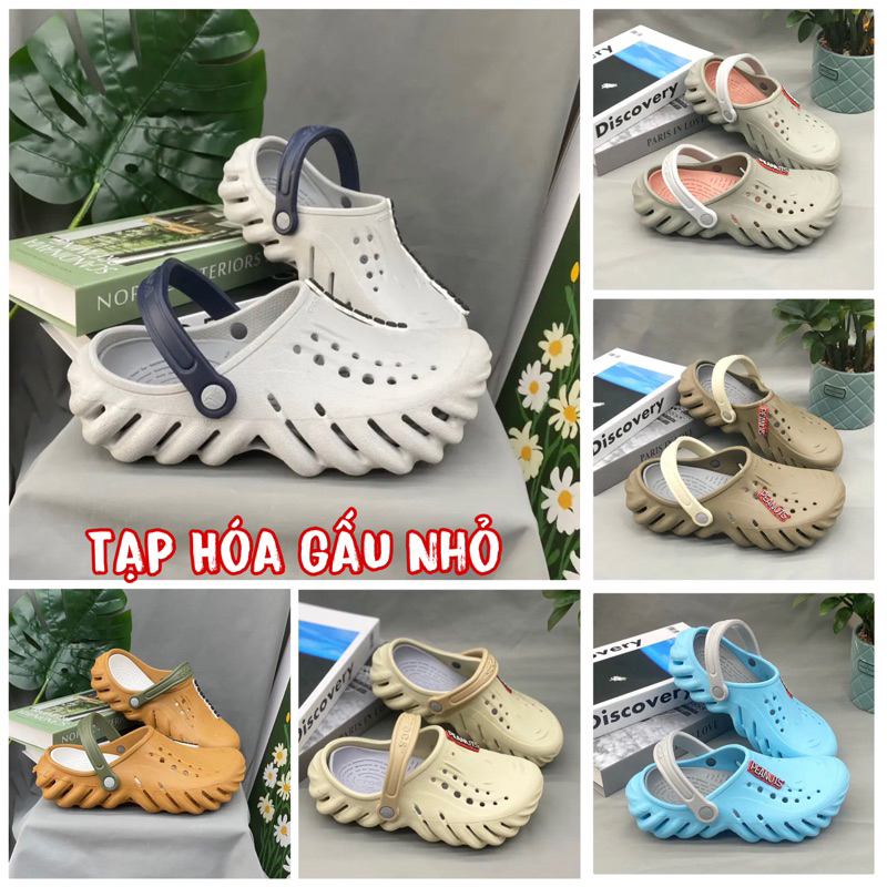 |CHÍNH HÃNG| Dép ECHO CROCS quai nhựa nam nữ unisex,lỗi nhỏ đã xử lý,Tặng kèm Sticker