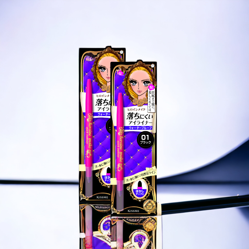 Bút Chì Sáp Kẻ Mí Dạng Xoay Kissme Heroine Make Quick Eyeliner Không Trôi
