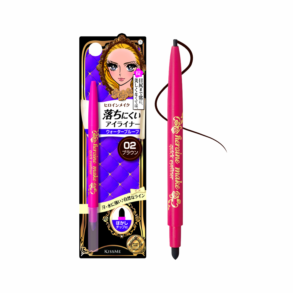 Bút Chì Sáp Kẻ Mí Dạng Xoay Kissme Heroine Make Quick Eyeliner Không Trôi