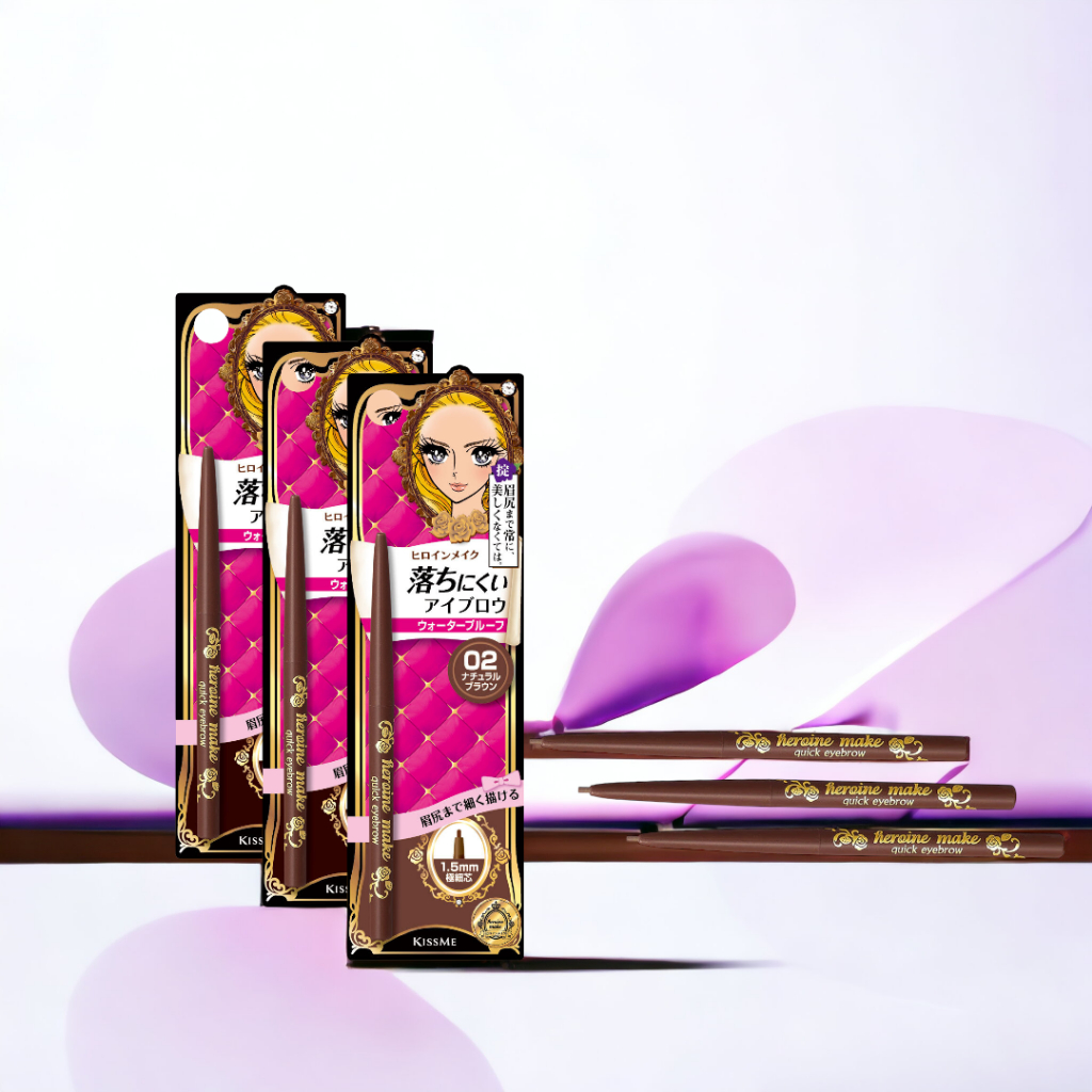 Bút Chì Sáp Kẻ Lông Mày ,Chống Lem Trôi,Lõi Siêu Mịn Kissme Heroine Make Quick Eyeliner