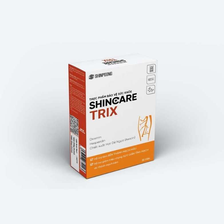 Viên uống SHINCARE TRIX (SHINPOONG) - Hỗ trợ làm bền thành mạch máu, giảm triệu chứng suy giãn tĩnh mạch - Hộp 30 viên