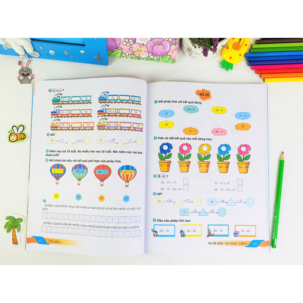 Sách - 100 Đề Kiểm Tra Toán 2 - Biên soạn theo chương trình GDPT mới - ndbooks