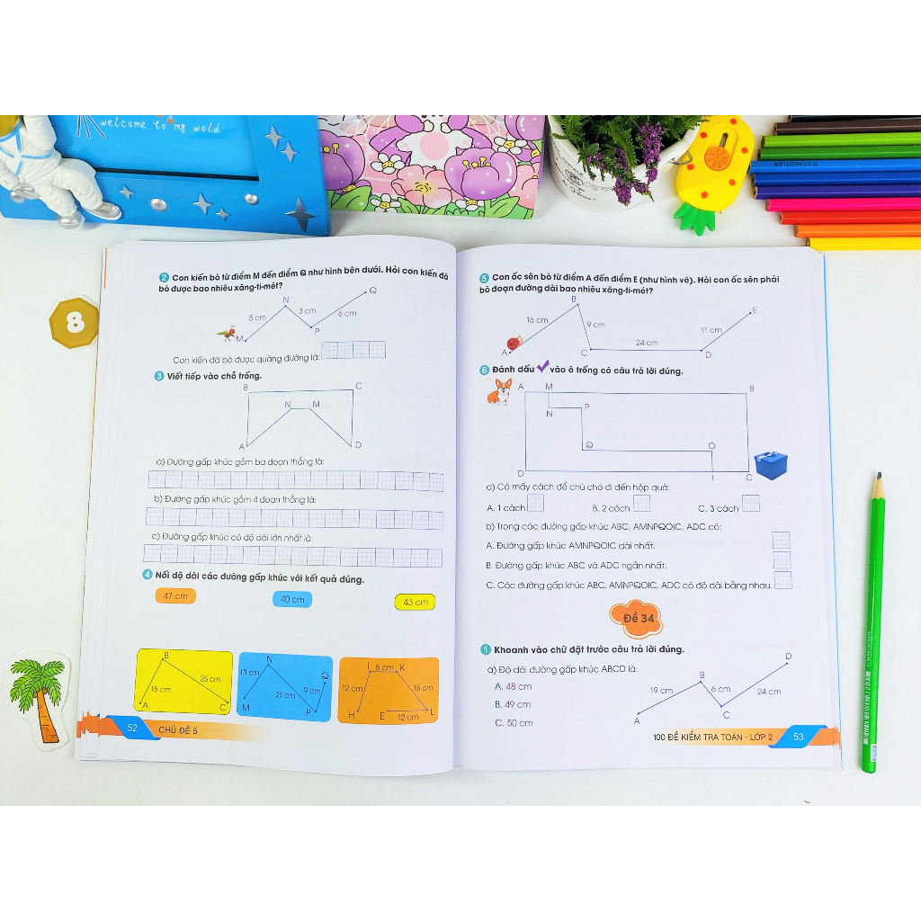 Sách - 100 Đề Kiểm Tra Toán 2 - Biên soạn theo chương trình GDPT mới - ndbooks