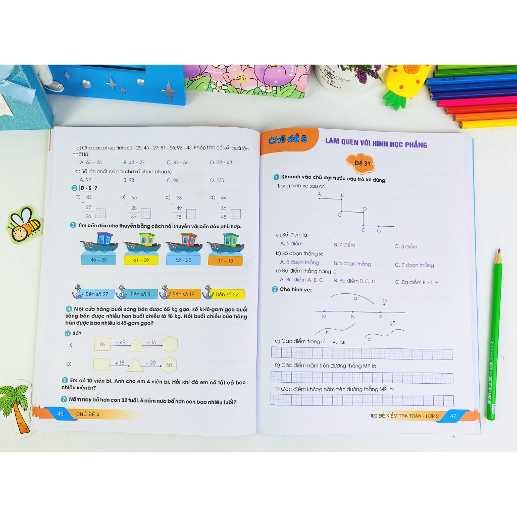 Sách - 100 Đề Kiểm Tra Toán 2 - Biên soạn theo chương trình GDPT mới - ndbooks