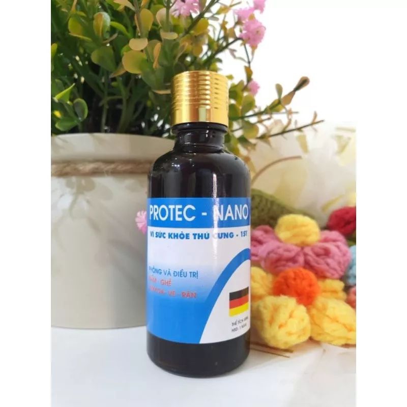 Thuốc bôi trị ghẻ nấm viêm da chó mèo Protec nano mức độ nặng Demodex gây ra lọ 50ml Ngaupet
