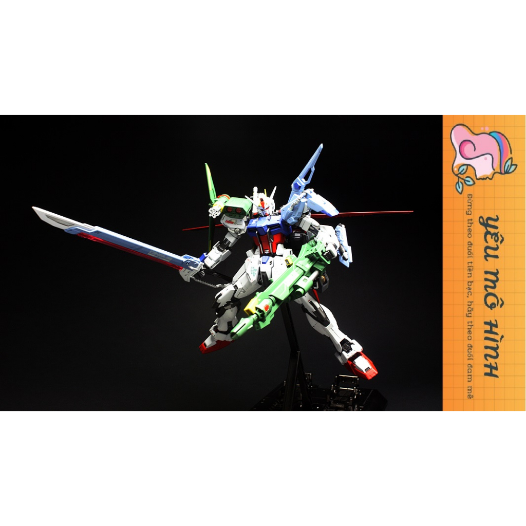 Gundam MG Perfect Strike ver.RM Tặng kèm Decal nước, Decal cà và Base trưng bày Bệ phóng