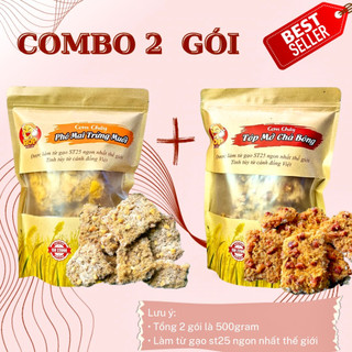 Cơm Cháy Rốp Combo 2 vị cơm cháy phô mai trứng muối , chà bông tóp mỡ