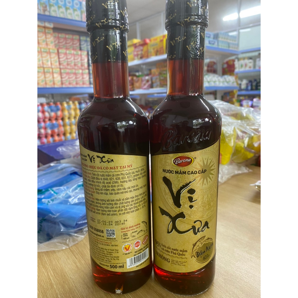 Nước mắm Vị Xưa 40 độ đạm 500ml