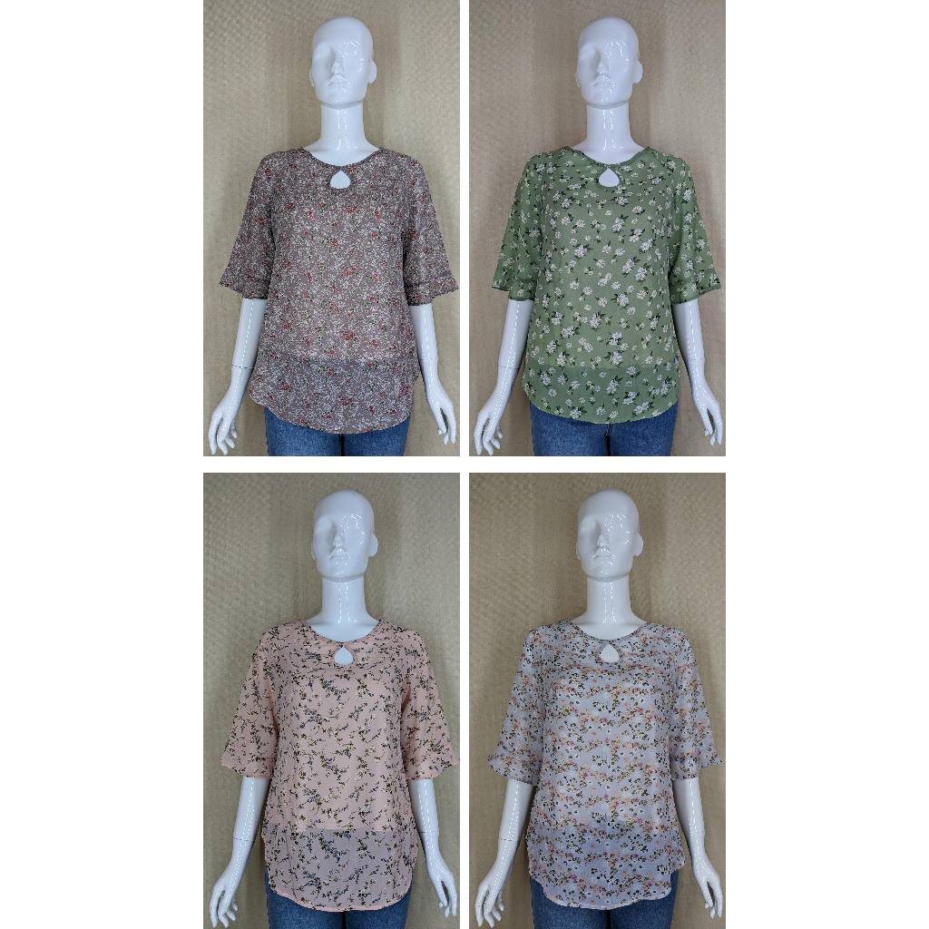 ÁO KIỂU NỮ CỔ THUYỀN TAY LỬNG RAGLAN (có lót thun)