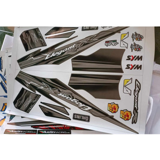 Tem rời elegant r 2019 đen xám dán xe đen