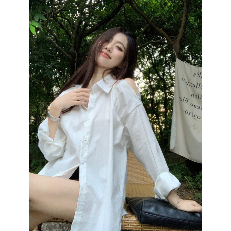 Áo sơ mi khoét vai dài tay túi ngực - Retrostyle - Aokhoetvai3469_P6K3