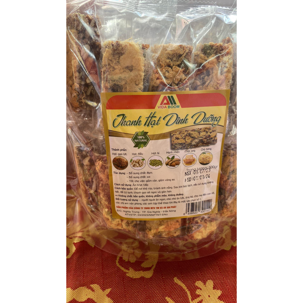 Thanh gạo lứt có chà bông500g