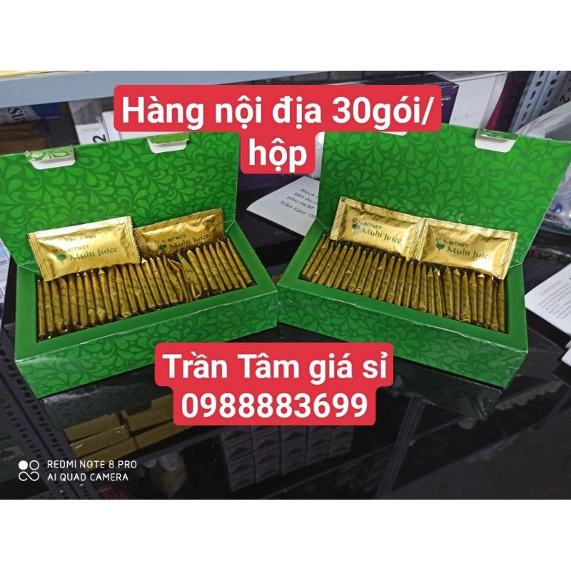 Multi juice Xanh nội địa Malaysia 1 hộp= 30 gói.