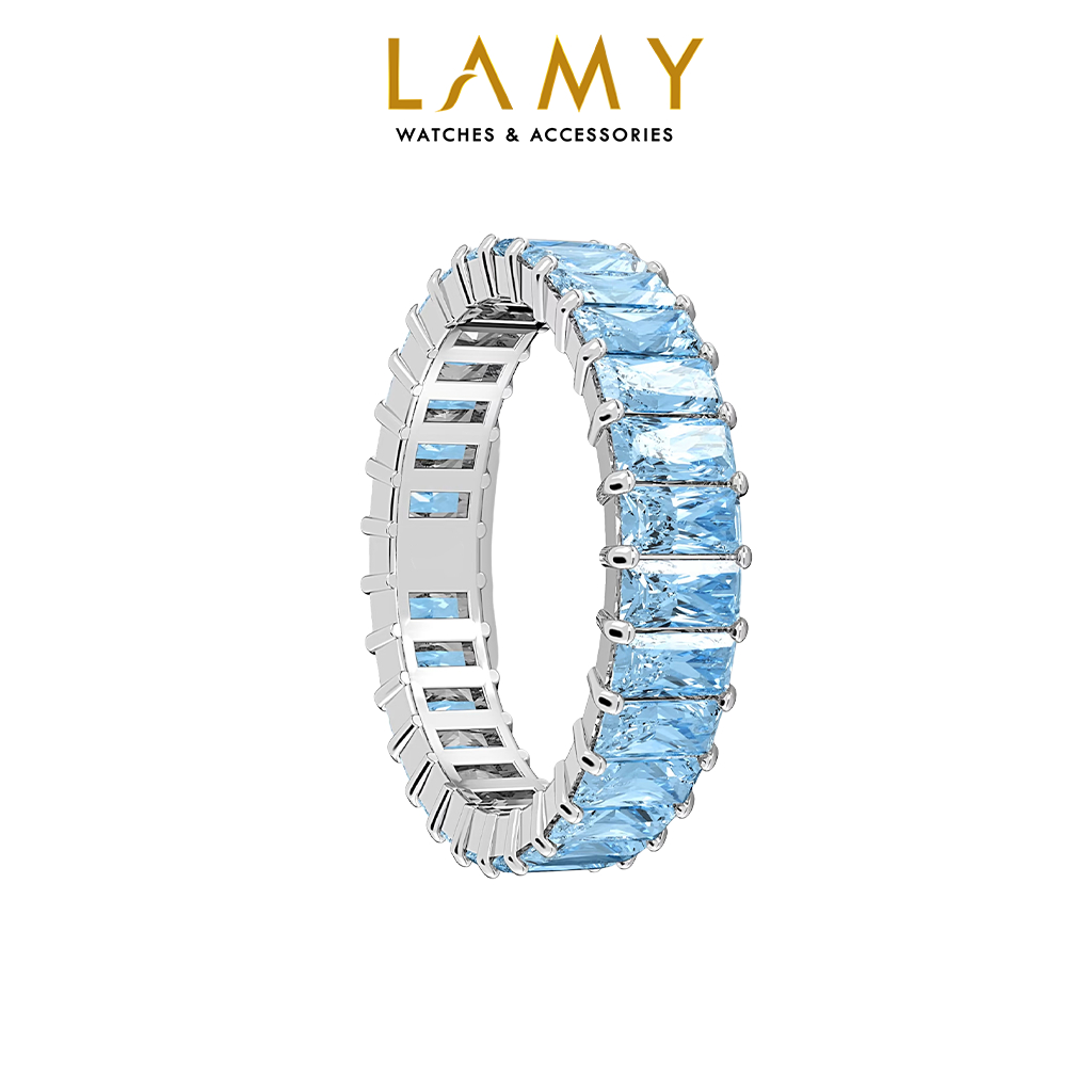 Nhẫn nữ CDE Blue Matrix Baguette Cut Silver Ring CDE8079BLU