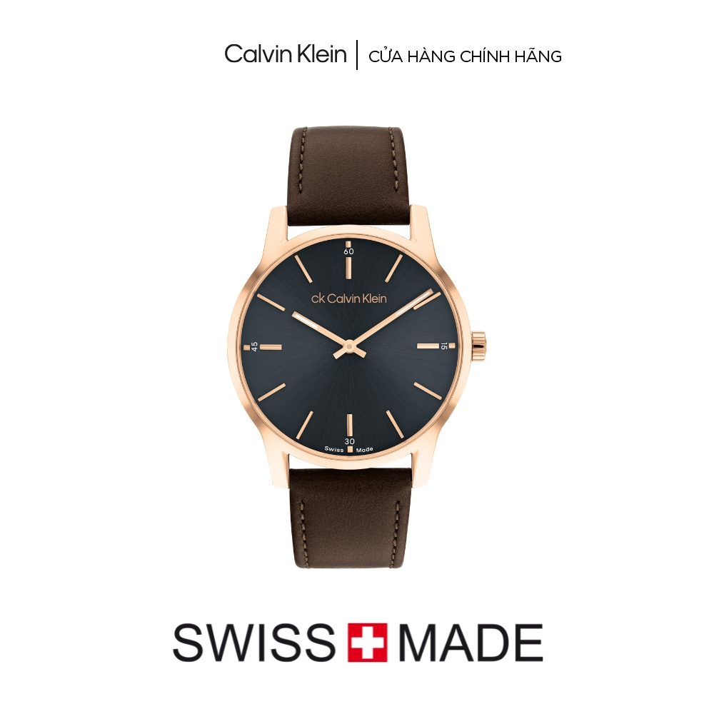 Đồng hồ Calvin Klein Nam, Nữ Dây Da SWISS MADE - CK 25000016 - 40mm