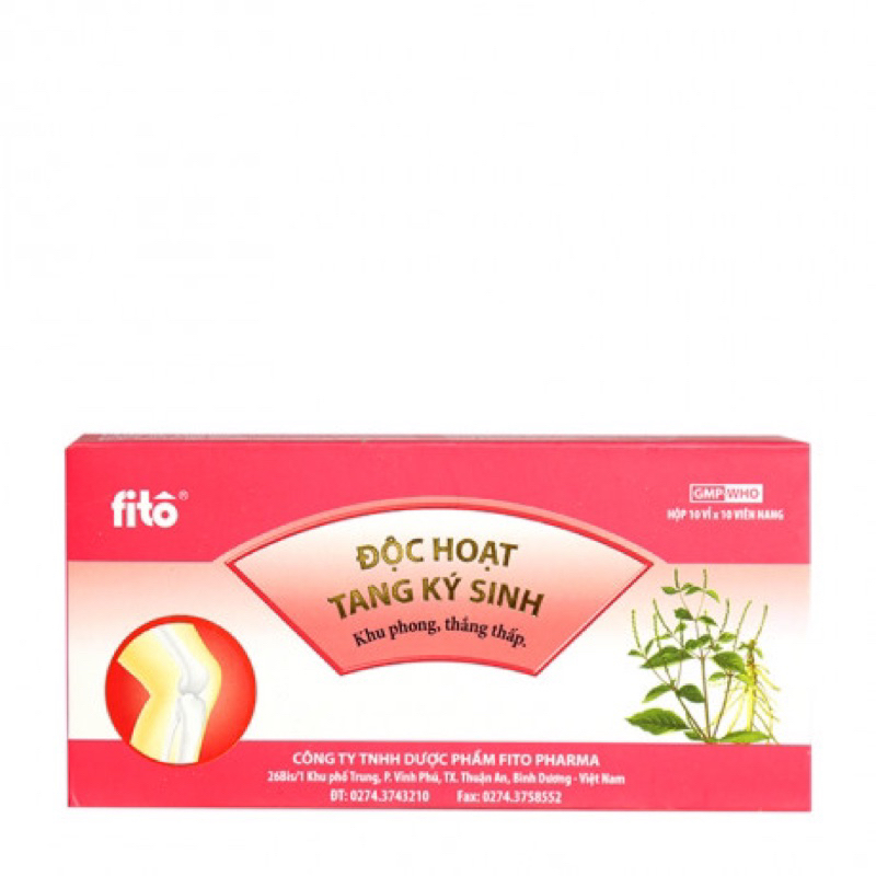 Độc hoạt tang ký sinh fito cải thiện đau thắt lưng, thoái hoá khớp hộp 100 viên