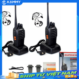 Bộ đàm Baofeng BF-888S 2 bộ, tặng 2 tai nghe, bộ đàm siêu dài, bộ đàm cầm tay, bộ đàm chuyên nghiệp
