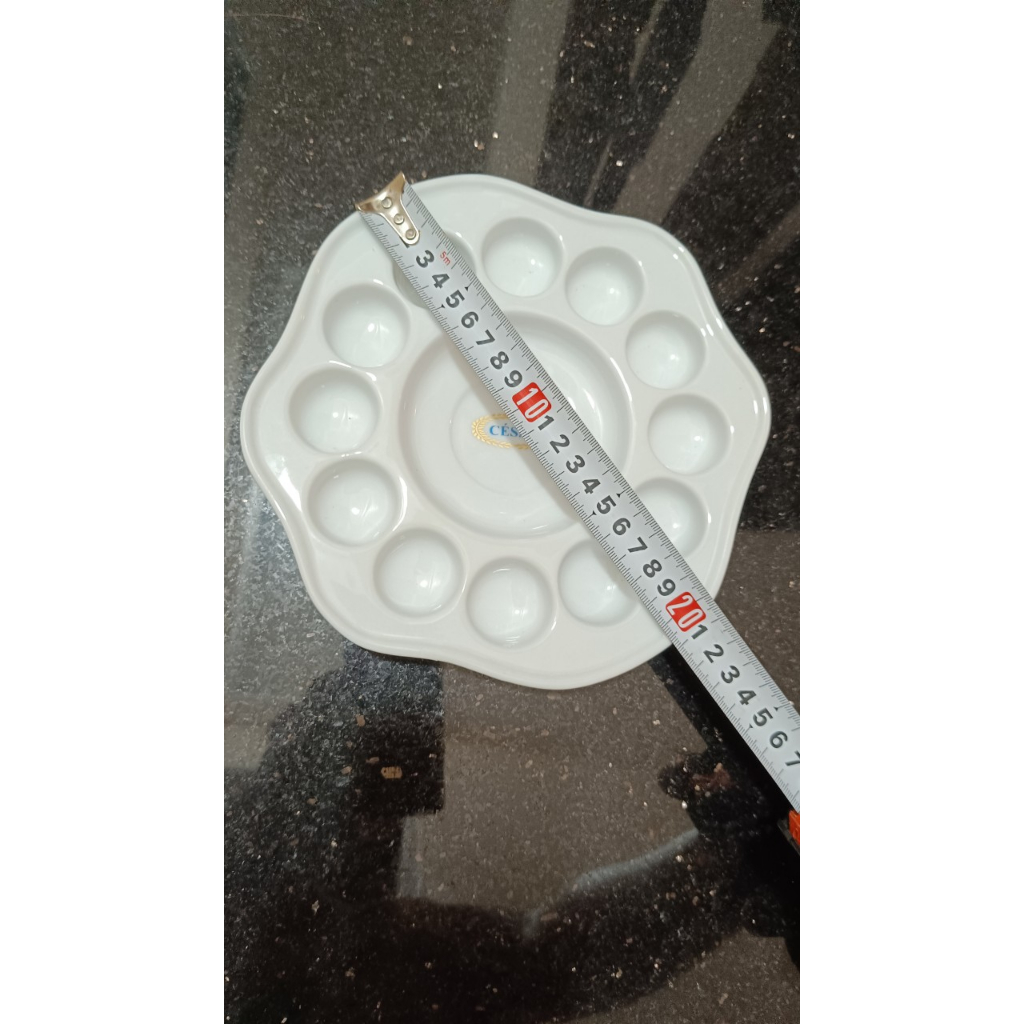 Khay pha mầu bằng sứ xịn