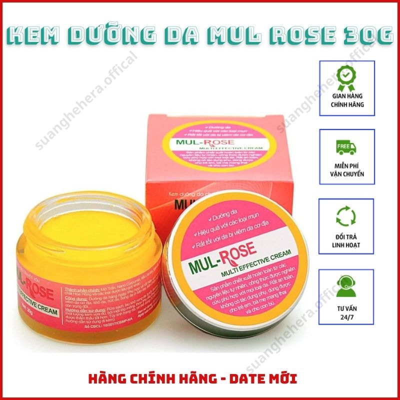 Kem Mul Rose 30g Date mới, Kem Nghệ Dưỡng Da