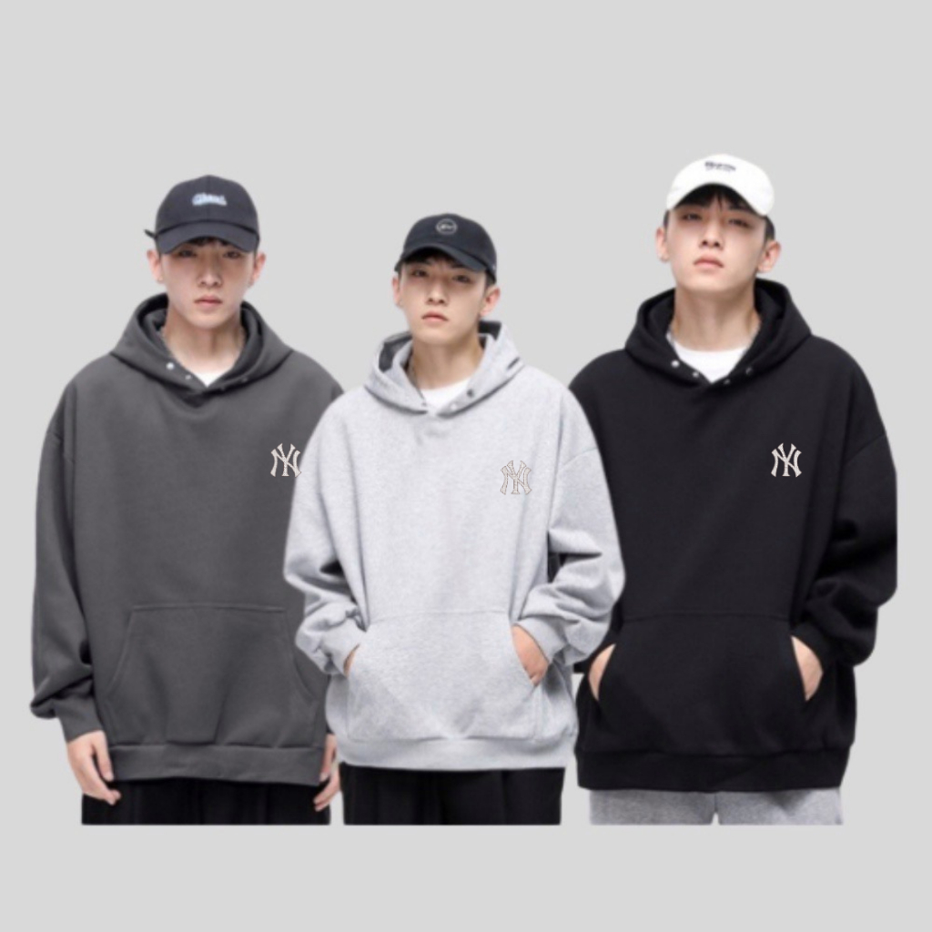 Áo hoodie MLB NY chính hãng khoác nỉ cao cấp unisex, Áo hoodie MLB New York nam nữ form rộng Latiiza.vn