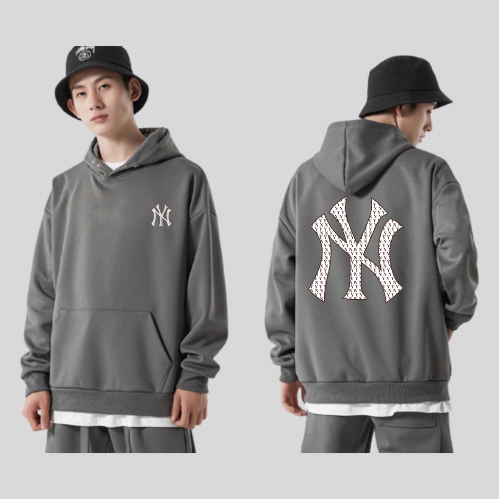 Áo hoodie MLB NY chính hãng khoác nỉ cao cấp unisex, Áo hoodie MLB New York nam nữ form rộng Latiiza.vn