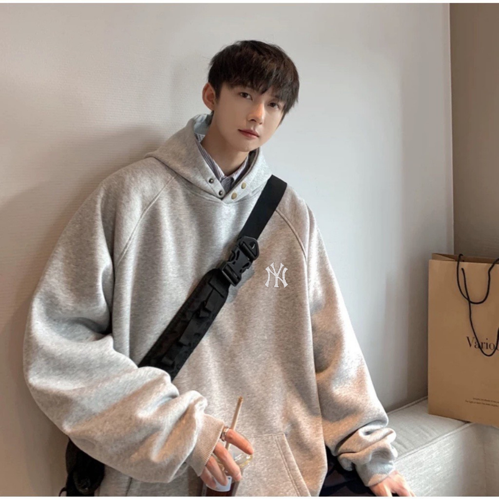 Áo hoodie MLB NY chính hãng khoác nỉ cao cấp unisex, Áo hoodie MLB New York nam nữ form rộng Latiiza.vn