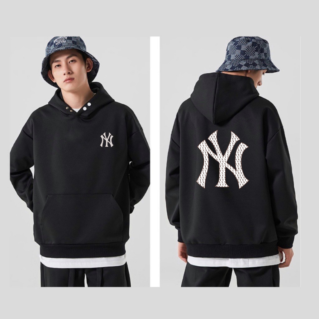 Áo hoodie MLB NY chính hãng khoác nỉ cao cấp unisex, Áo hoodie MLB New York nam nữ form rộng Latiiza.vn