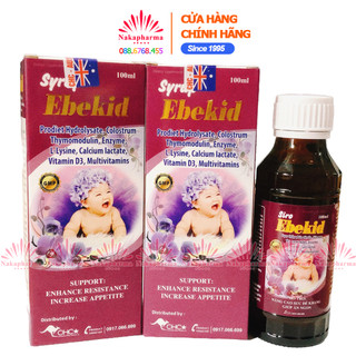 Siro ăn ngon Ebekid - Giúp ăn ngon ngủ tốt, hỗ trợ tăng sức đề kháng, giảm mệt mỏi, suy nhược