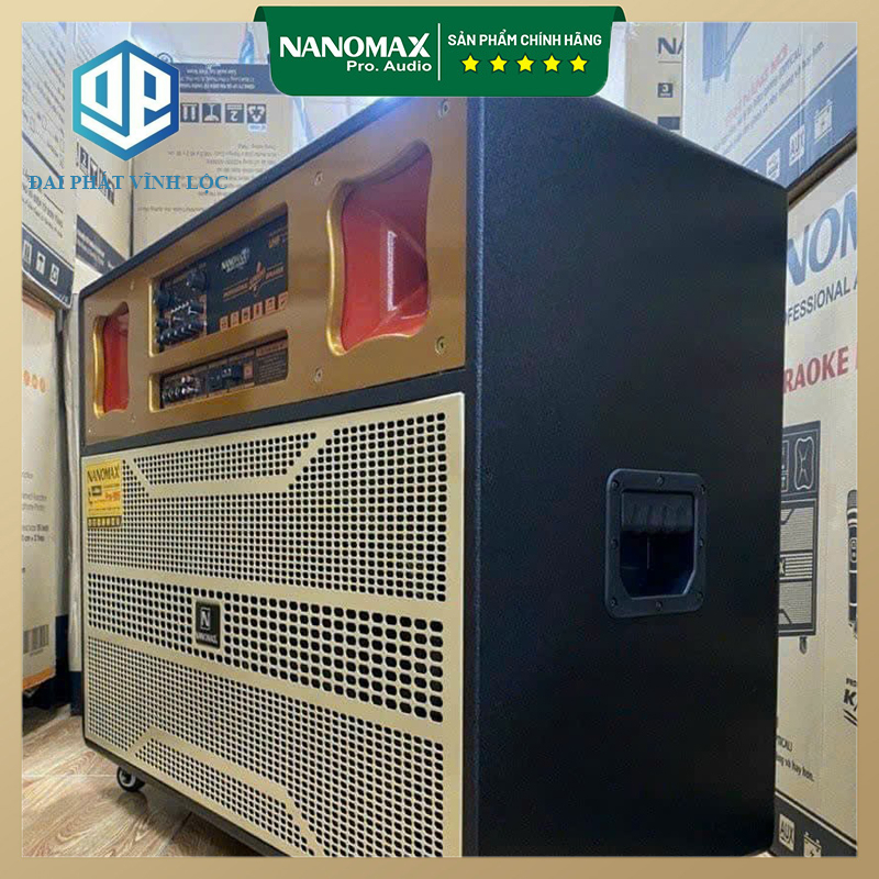 Loa Kéo Bình Bass Đôi Nanomax Pro-905 1800w Bass 40cm x2 Karaoke Bluetooth