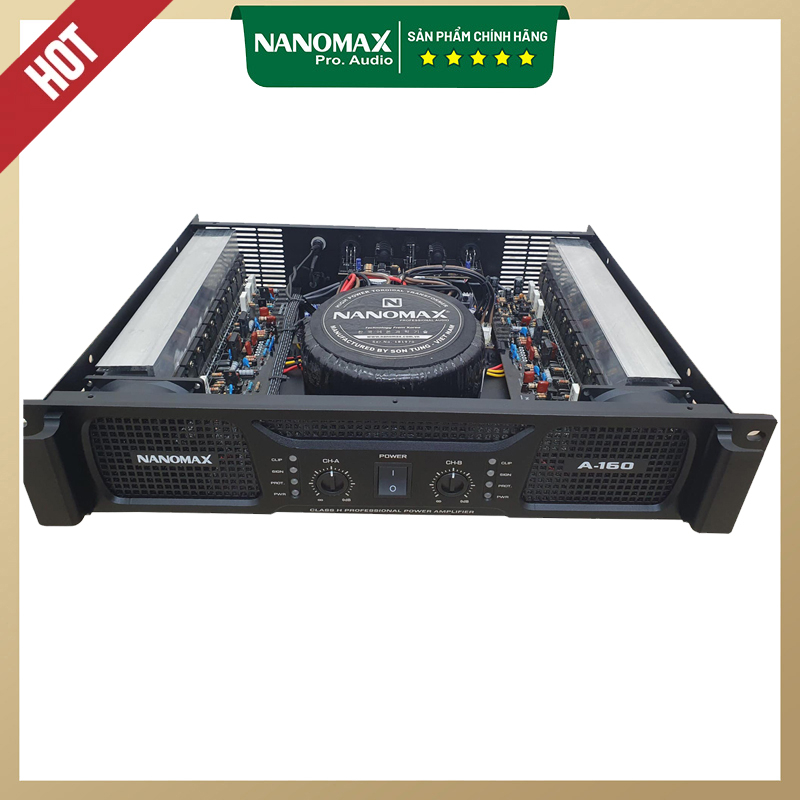 Main Cục Đẩy 24 Sò Nanomax A-160 Công Suất 2400w Hàng Chính Hãng