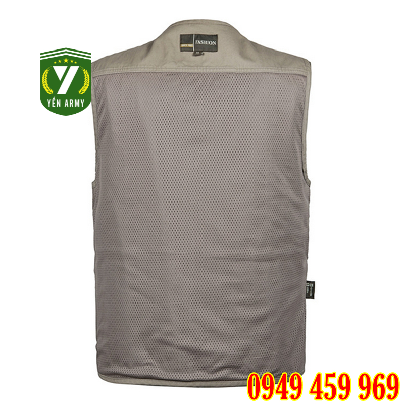 Áo Gile Lính Mỹ - Áo Khoác Gile Hàng Kaki 2 Lớp Xịn Màu Xanh Rêu / Be Kem - Mã GL015