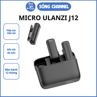ULANZI J12 - Micro thu âm không dây dành cho Điện thoại Iphone và Android - Mic đôi