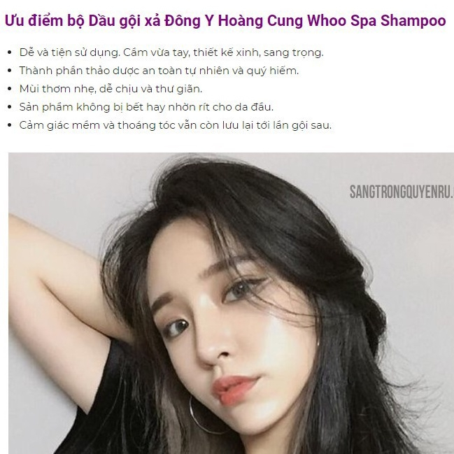 Dầu xả đông y tạo độ bóng mượt tóc Whoo Spa Essence Rinse gói 8ml