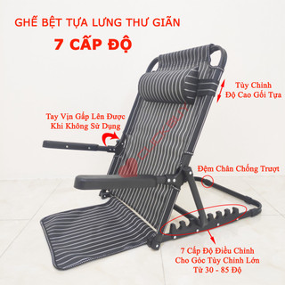 Ghế Bệt Tựa Lưng Thư Giãn 7 Cấp Độ, Có Thể Gập Gọn Phù Hợp Cho Người Già Người Bệnh, Học Sinh, Nhân Viên Văn Phòng