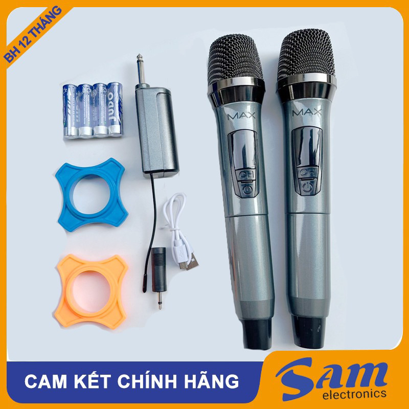 Mic không dây đa năng max 39 dành cho loa kéo âm ly vang âm thanh hút mạnh aongs xa hát nhẹ