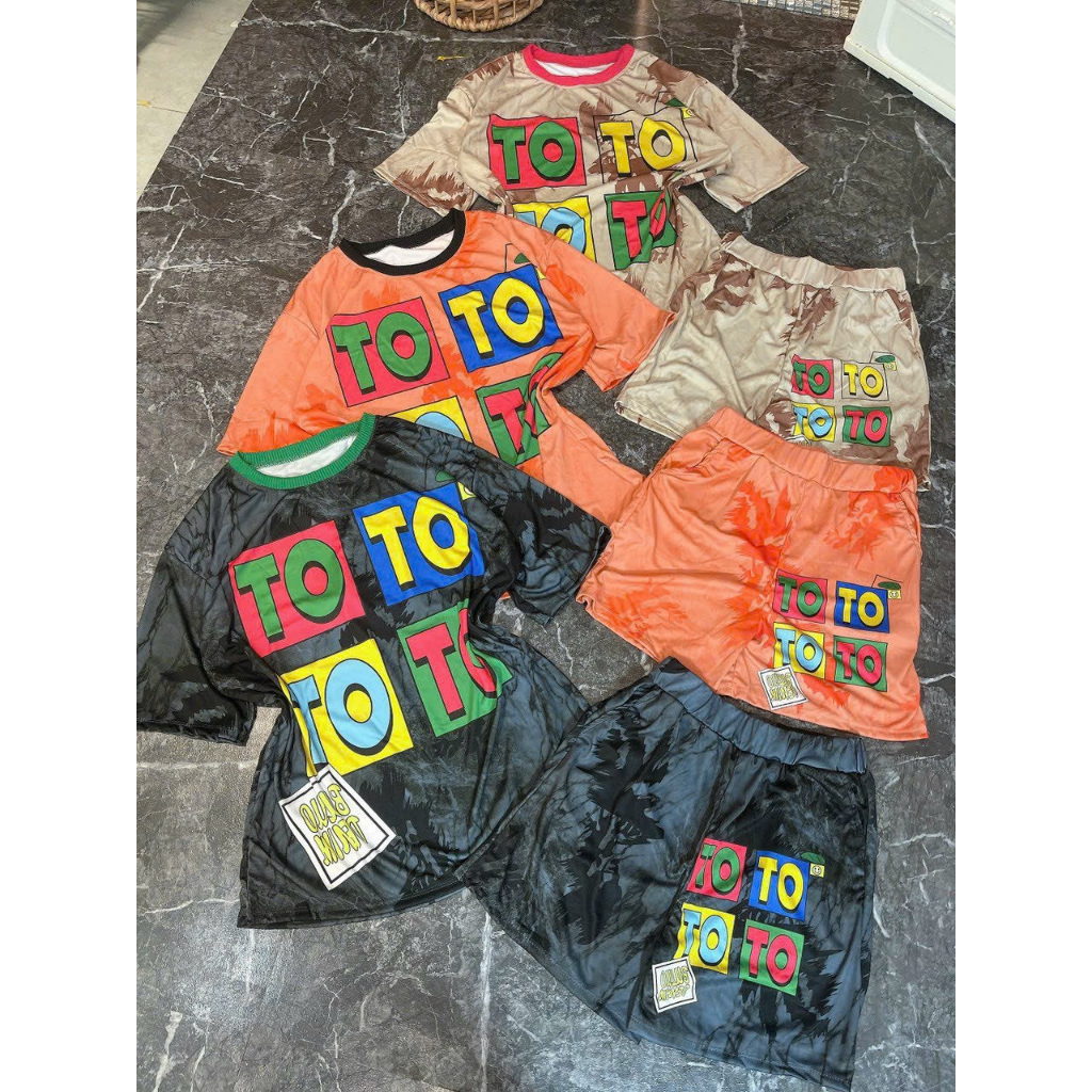 Đồ bộ đùi TO TO from rộng,bộ loang đùi mặc nhà siêu xinh chất thun co giãn thoáng mát