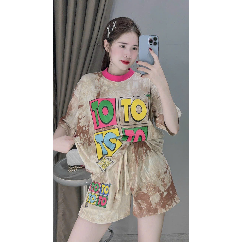 Đồ bộ đùi TO TO from rộng,bộ loang đùi mặc nhà siêu xinh chất thun co giãn thoáng mát