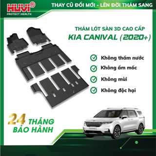 |TẶNG LÓT CỐP| Thảm lót sàn ô tô Kia Carnival 2020-2025 (6 chỗ-7 chỗ) tràn viền bậc cửa Huvi