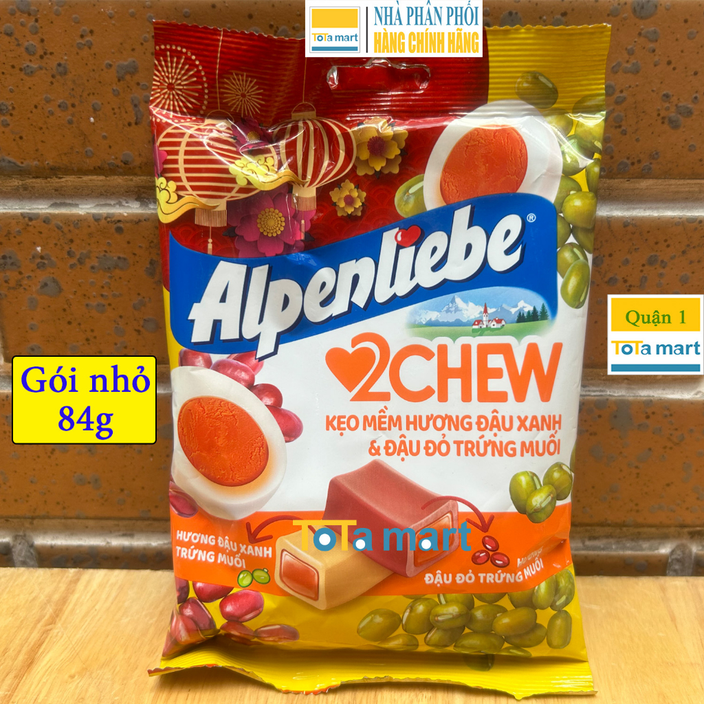 Mới! Kẹo Alpenliebe khoai môn hạt sen,  đậu xanh đậu đỏ trứng muối gói lớn, gói nhỏ