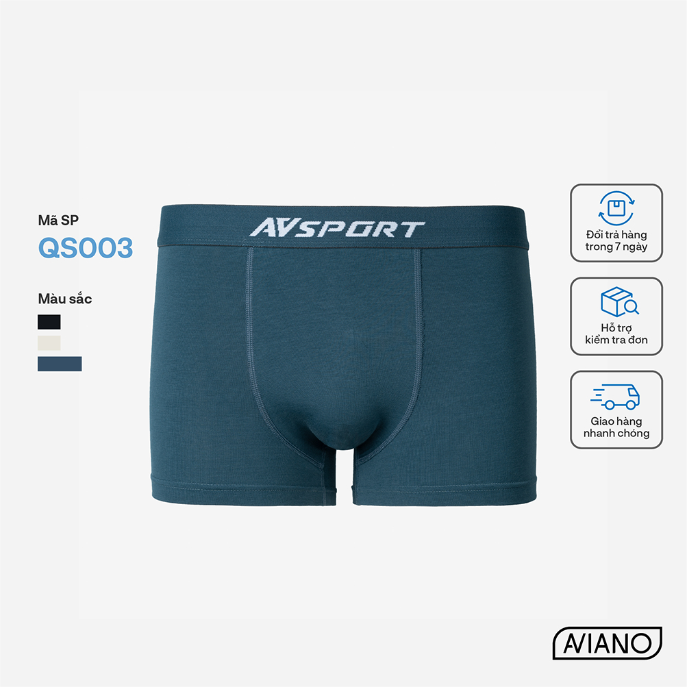 Quần Lót Nam AVIANO Cotton Compact Co Giãn 4 Chiều, Quần Sịp Nam Boxer Thoáng Khí