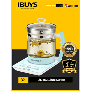 Ấm điện đa năng rapido rmk0818-s - bảo hành chính hãng 12 tháng