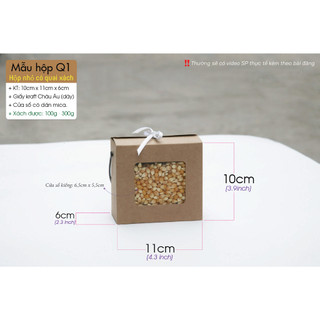 Hàng mẫu 1 cái - hộp giấy kraft mini - hộp q1