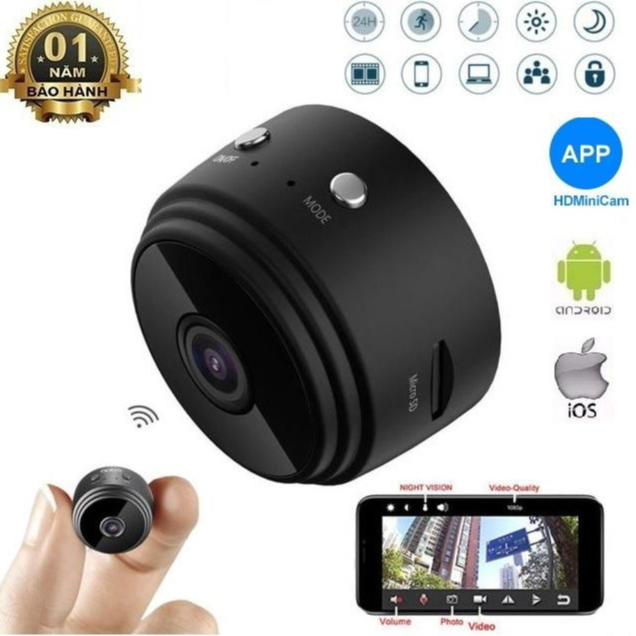 Camera A9 Mini Chất Lượng Full HD 1080P Wifi - Quan Sát Ban Đêm - Webcam Màn Hình HOT | BigBuy360 - bigbuy360.vn