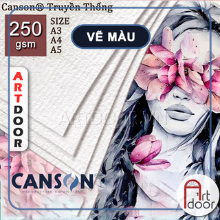 [ARTDOOR] Giấy vẽ màu nước CANSON Truyền Thống dày 250gsm (vân ngang)