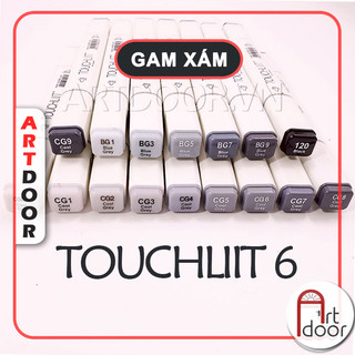 [ARTDOOR] Bút marker TOUCHLIIT 6 (màu Xám) vẽ diễn họa kiến trúc, đồ án nội thất, thiết kế