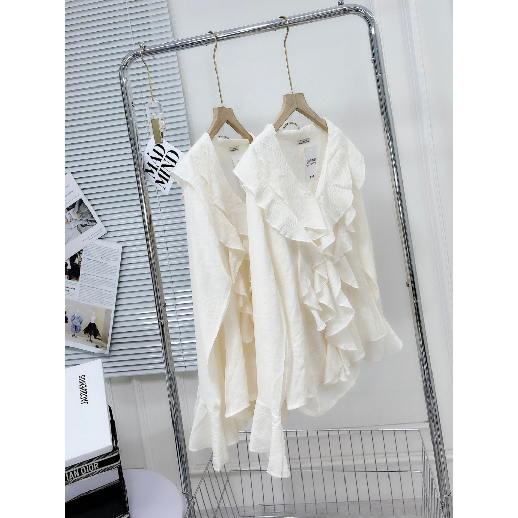 Set tơ bèo dài tay mix chân váy hot hit DN644