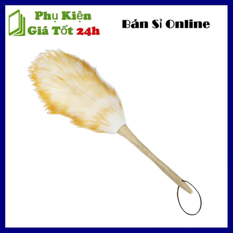 Chổi len lông cừu, chổi phủi bụi, quét bụi bàn ghế, sofa, đồ nội thất trong nhà, cán gỗ bền nhẹ, có dây treo tiện lợi