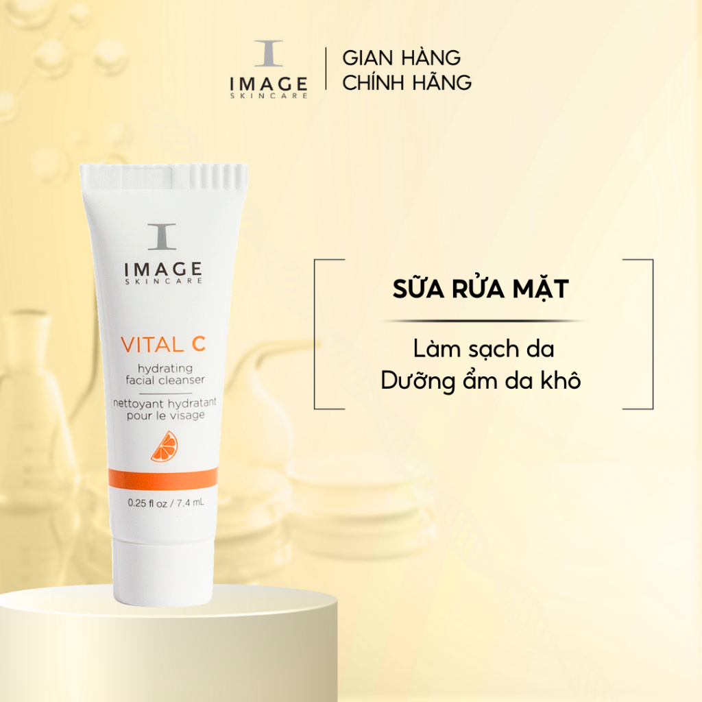 Sữa rửa mặt dưỡng ẩm phục hồi da Image Skincare Vital C Hydrating Facial Cleanser 7.4ml (new)