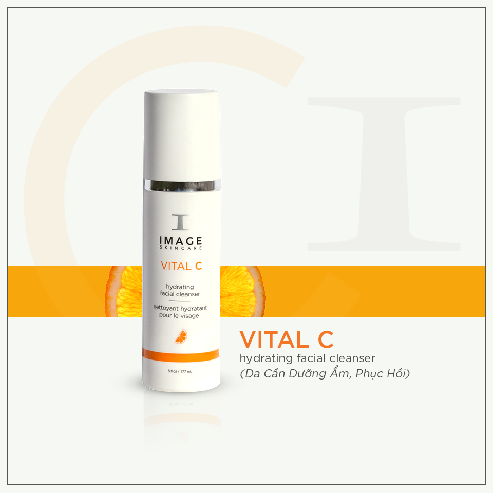 Sữa rửa mặt dưỡng ẩm phục hồi da Image Skincare Vital C Hydrating Facial Cleanser 7.4ml (new)